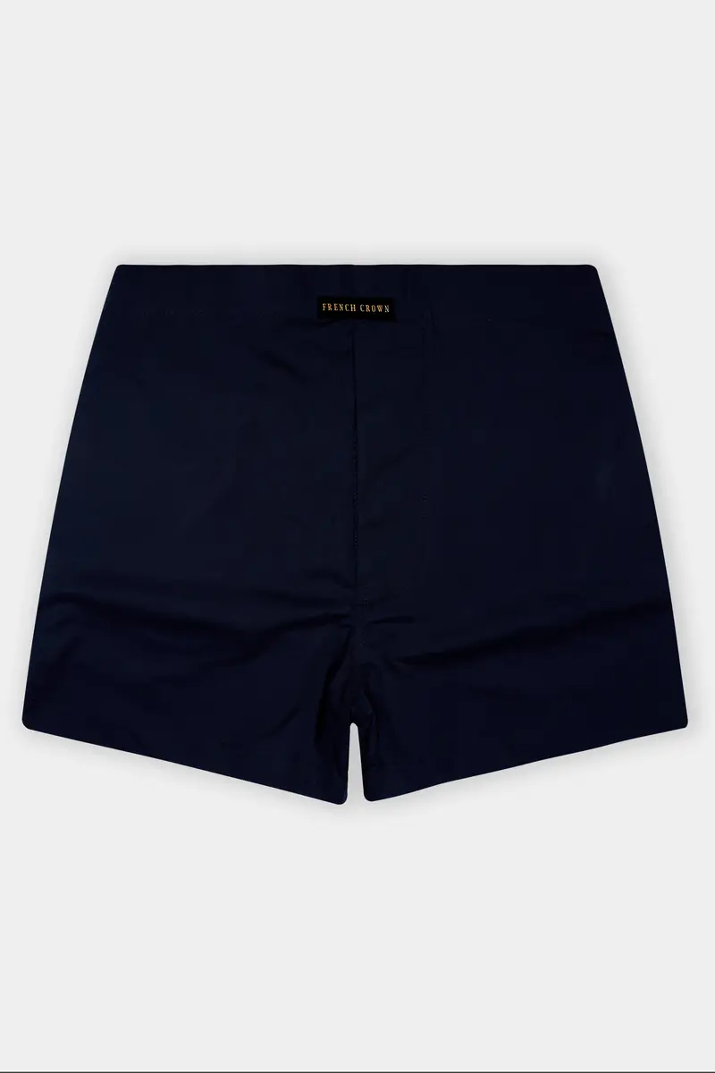 Volure-Cinder Blue Solid Super Soft Poplin Premium Cotton Boxer 2