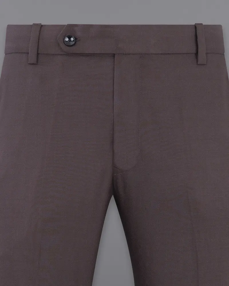 Voodoo Purple Subtle Checked Wool Rich Pant 2