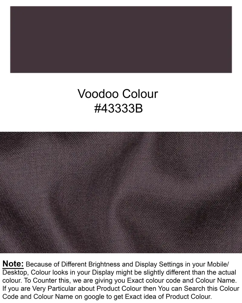 Voodoo Purple Subtle Checked Wool Rich Pant 7