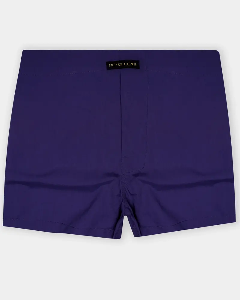 Vortex-Violent Purple Solid Super Soft Poplin Premium Cotton Boxer 1