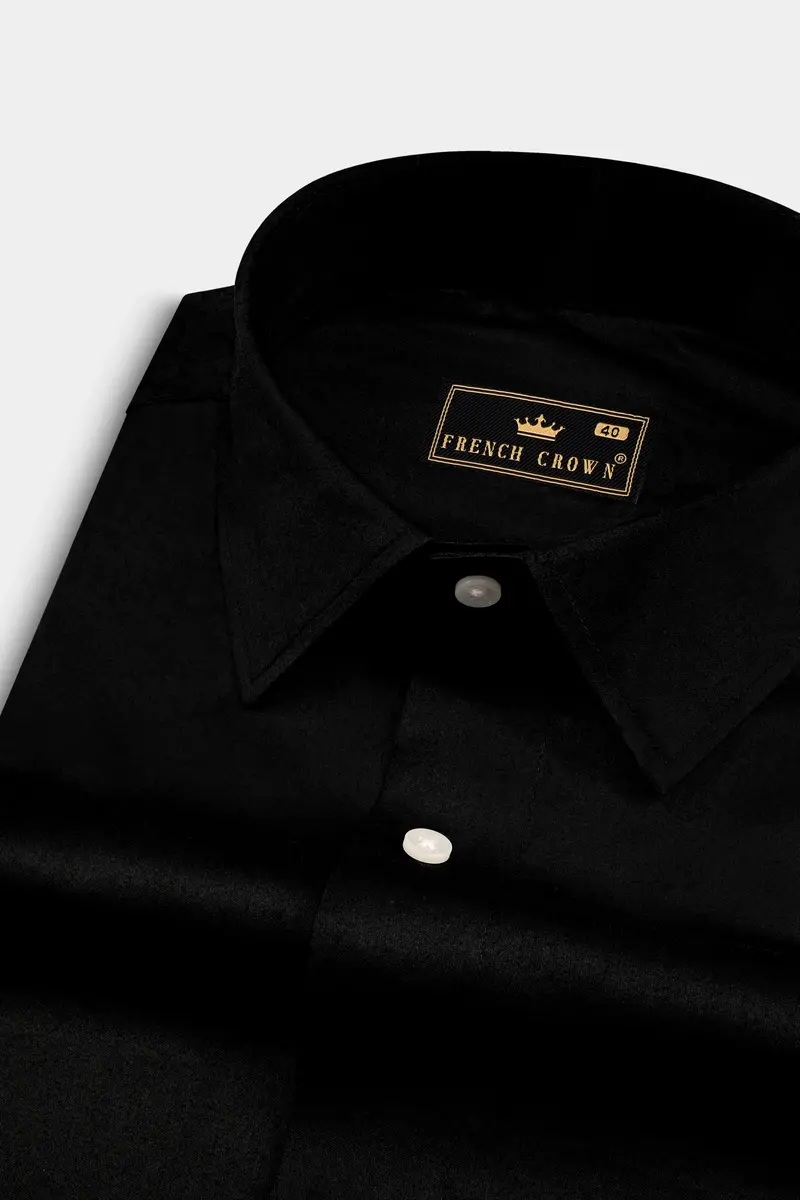 Vulcan Black Printed Super Soft Premium Cotton Designer Shirt 4