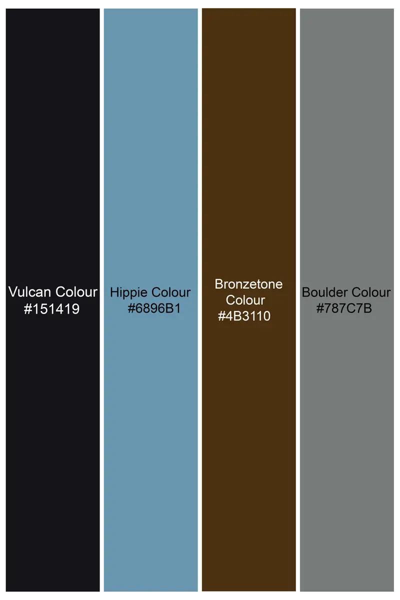 Vulcan Blue And Hippie Blue Multicolour Floral Printed Subtle Sheen Super Soft Premium Cotton Shirt 5