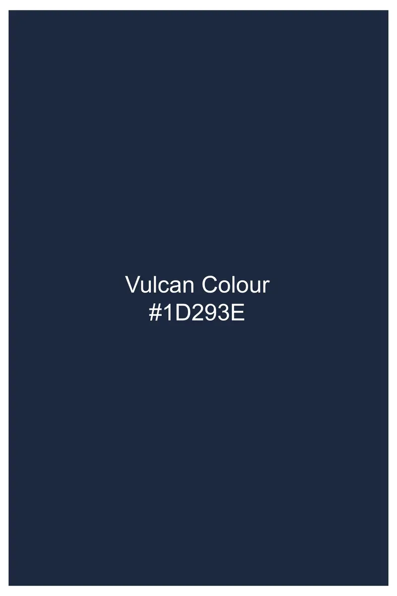 Vulcan Blue Flower Printed Poplin Giza Cotton Shirt 8