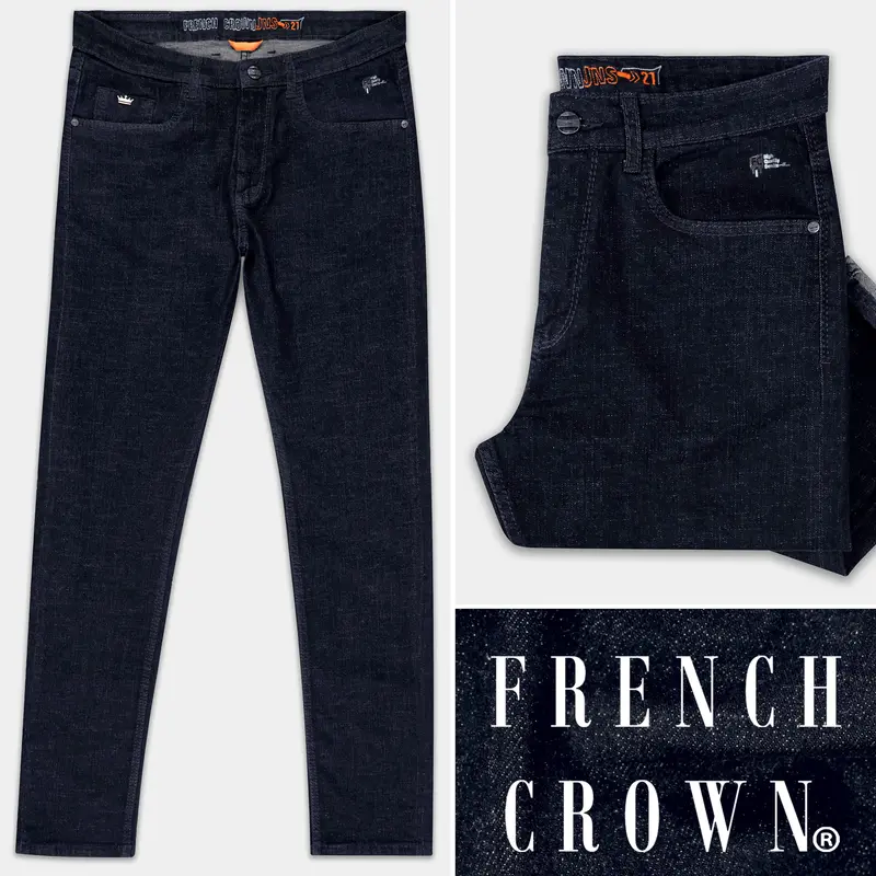 Vulcan Blue Slim Fit Mid-Rise Clean Look Stretchable Denim 1