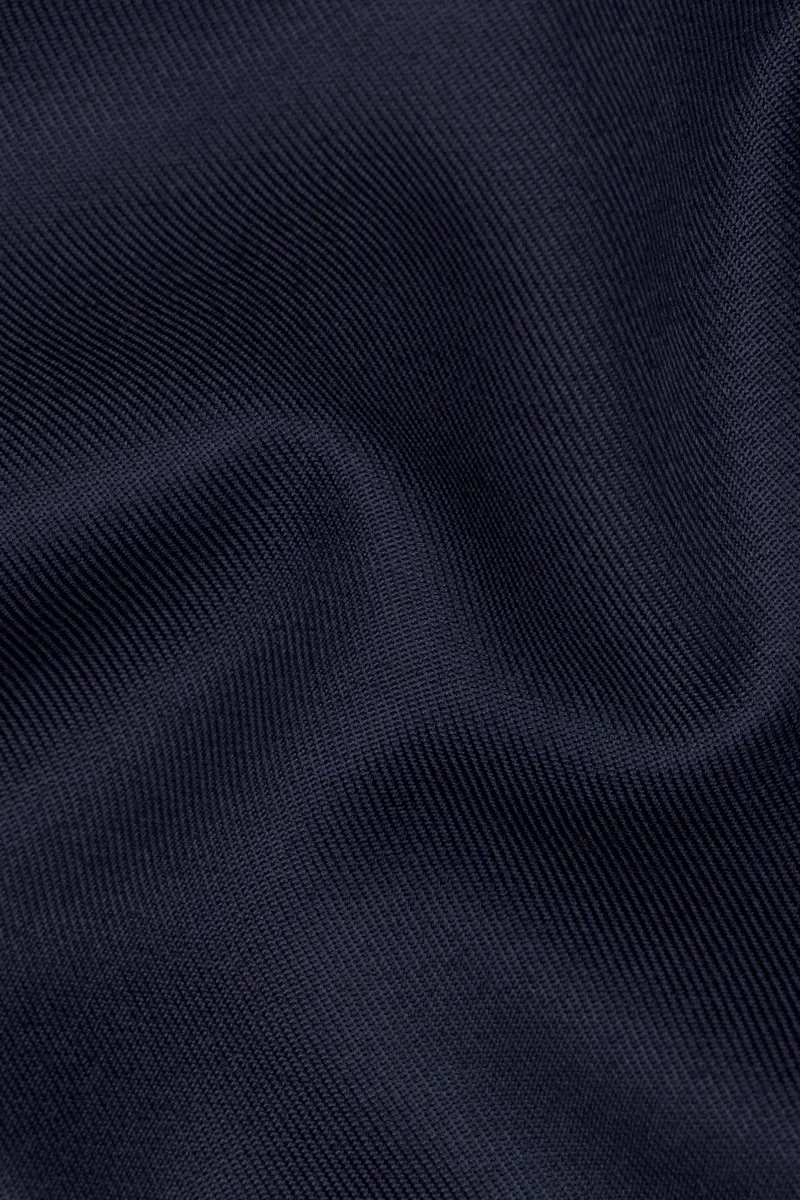 Vulcan Blue Solid Wool Blend Double Breasted Blazer 3