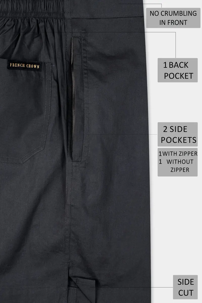 Vulcan Gray Premium Cotton Shorts 6
