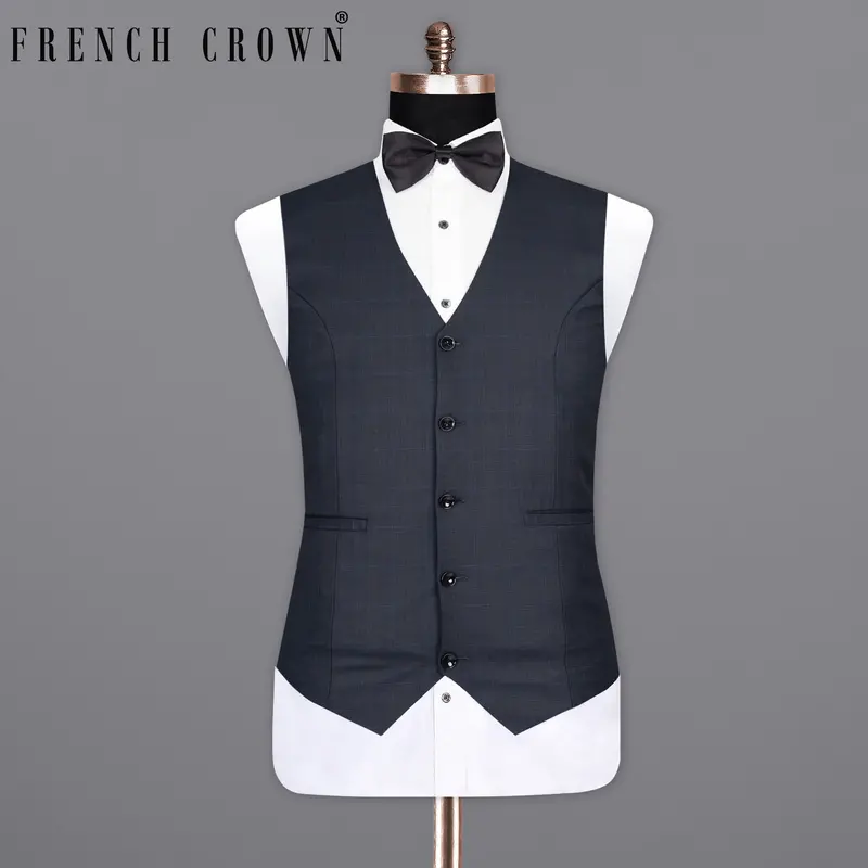 Vulcan Navy Wool Rich Waistcoat 1