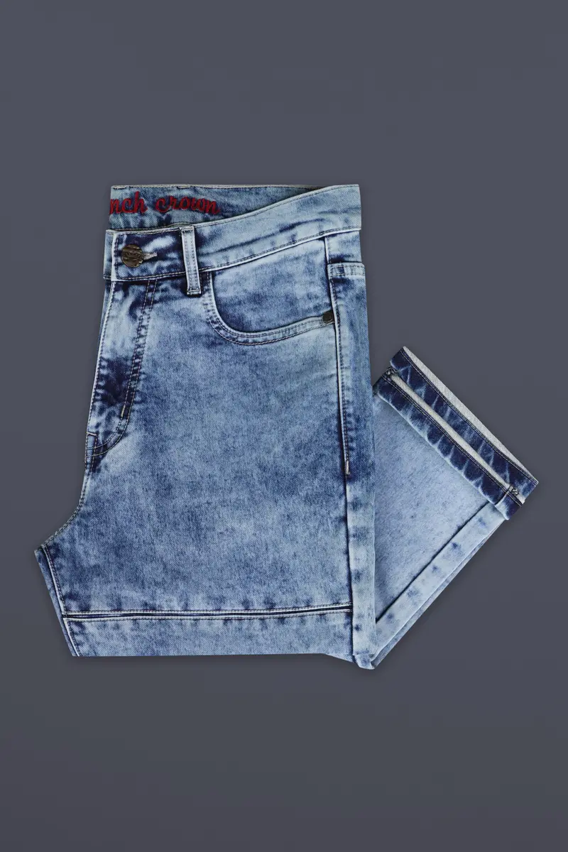 Vulcan Sky Blue Rinse Wash Designer Denim 5