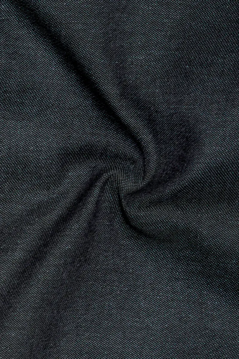 Vultrix-Shark Black Textured Oxford Premium Cotton Semi Formal Shirt 3