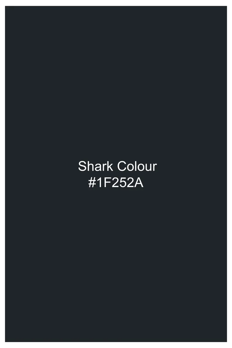 Vultrix-Shark Black Textured Oxford Premium Cotton Semi Formal Shirt 7