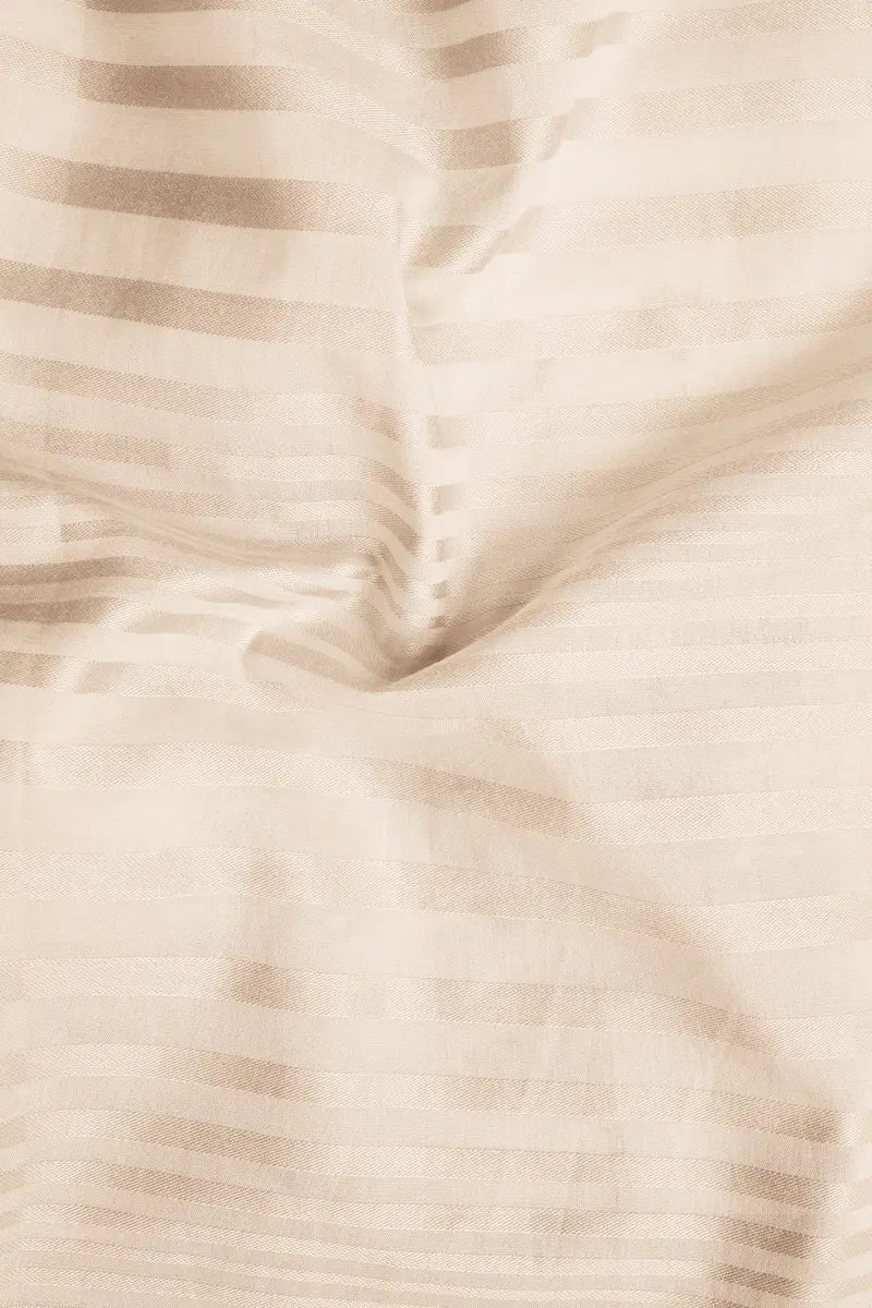 Wafer Cream Striped Dobby Textured Premium Cotton Shirt 3