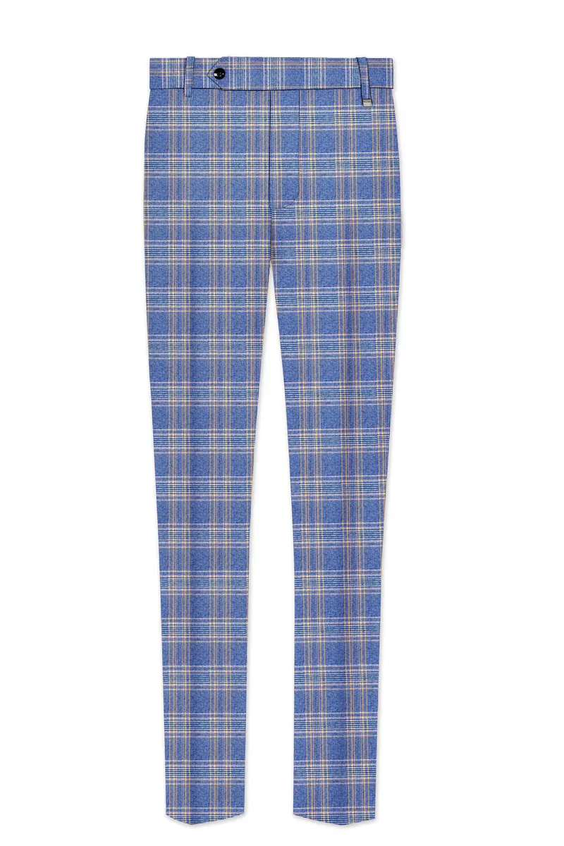 Waikawa Blue Plaid Wool Rich Pant 2