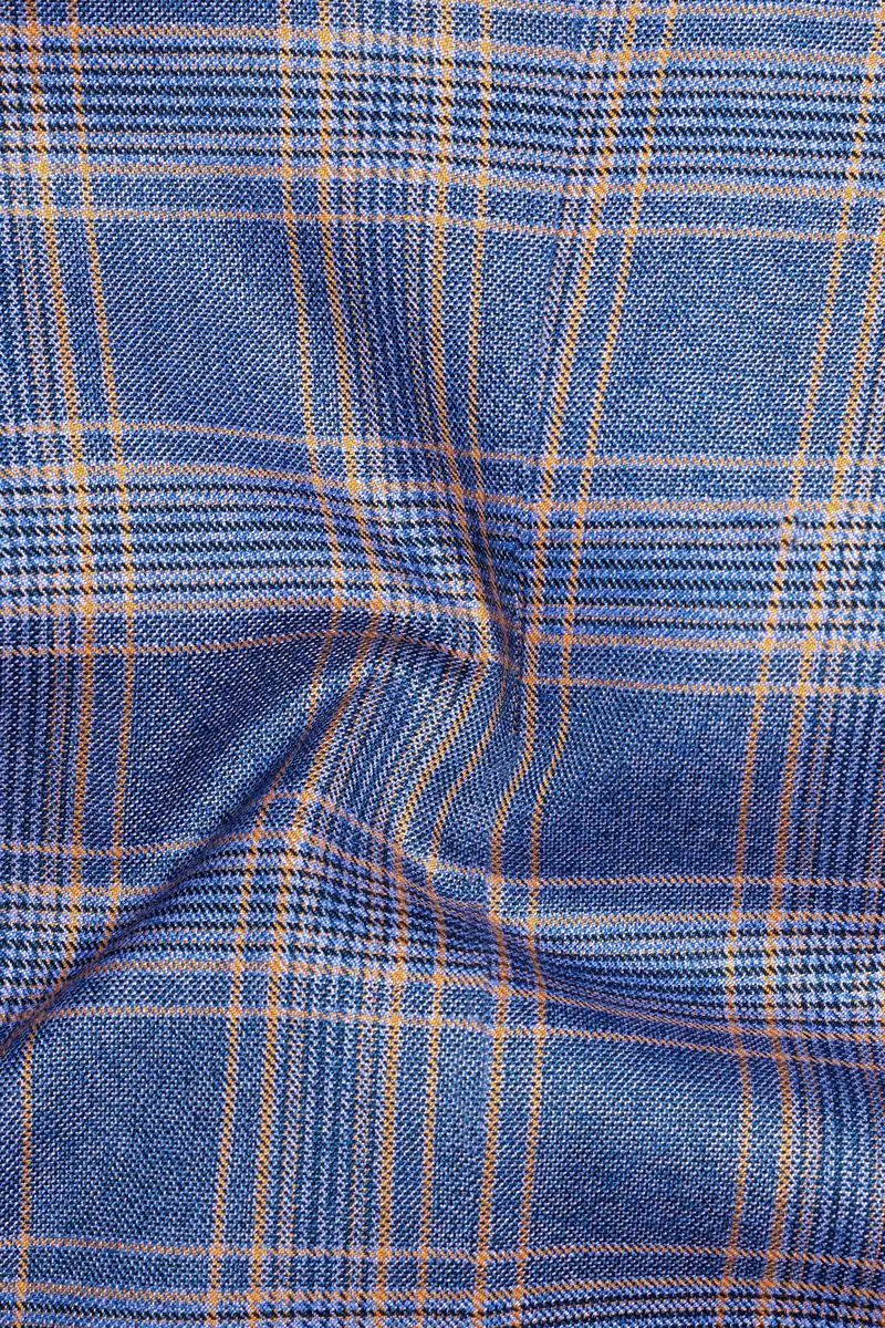Waikawa Blue Plaid Wool Rich Pant 3