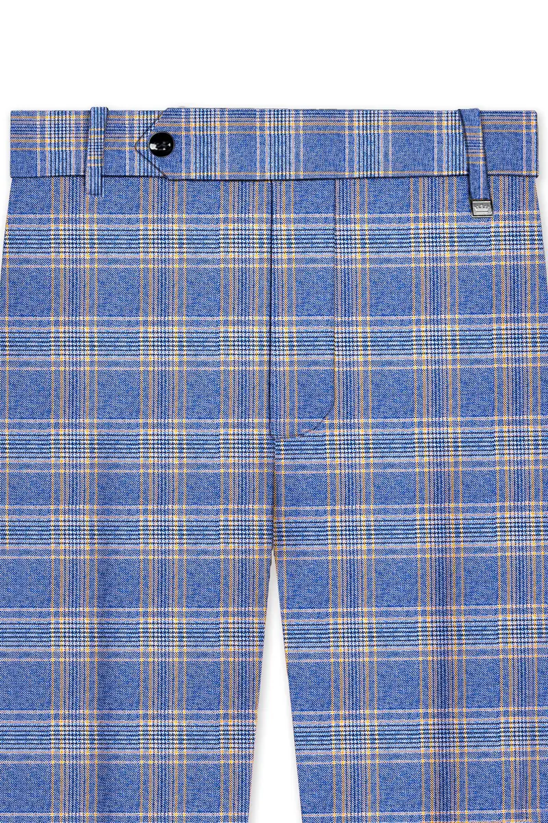 Waikawa Blue Plaid Wool Rich Pant 4