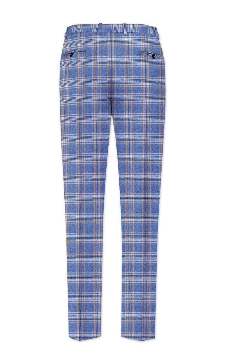 Waikawa Blue Plaid Wool Rich Pant 5