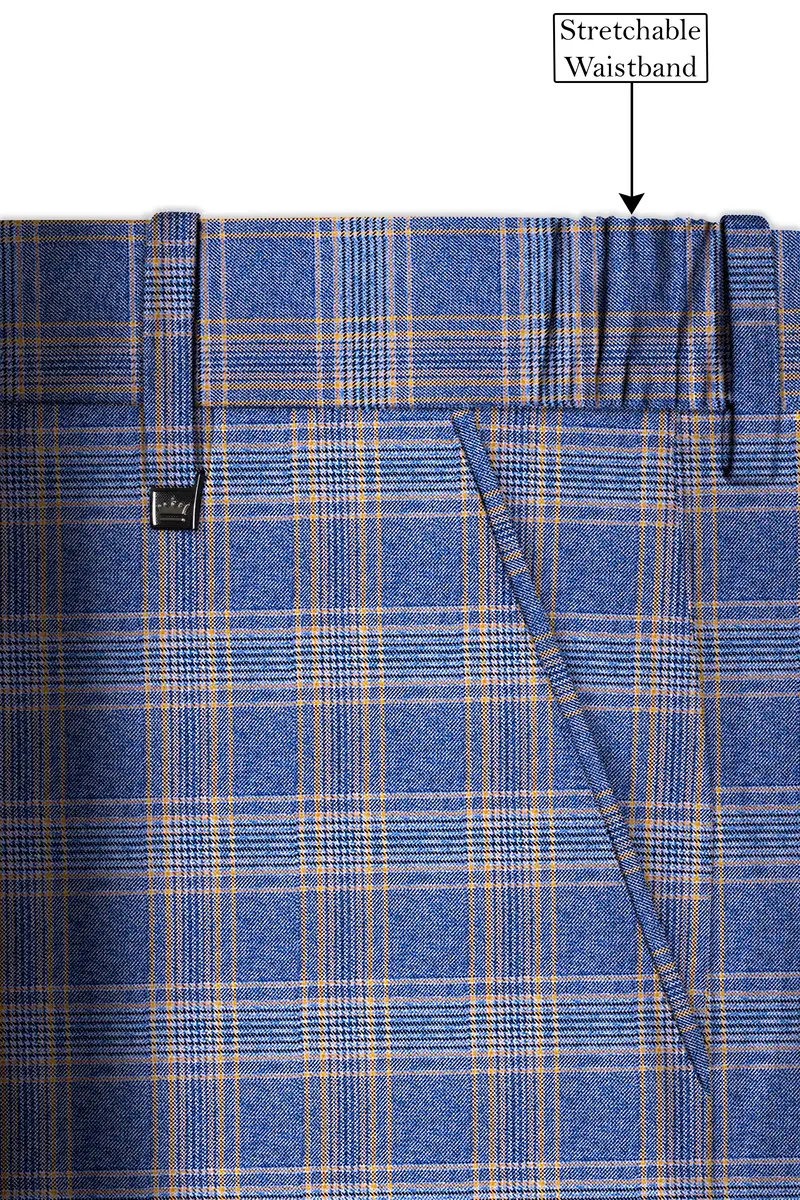 Waikawa Blue Plaid Wool Rich Pant 6