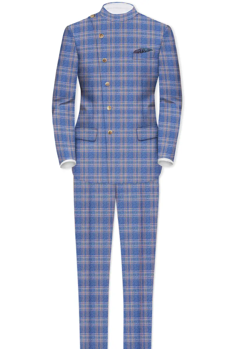 Waikawa Blue Plaid Wool Rich Pant 7