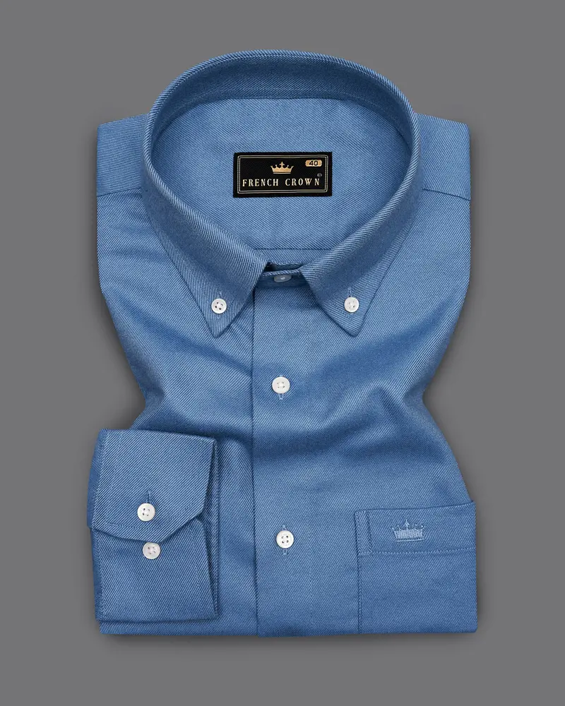 Waikawa Blue Twill Premium Cotton Shirt 3