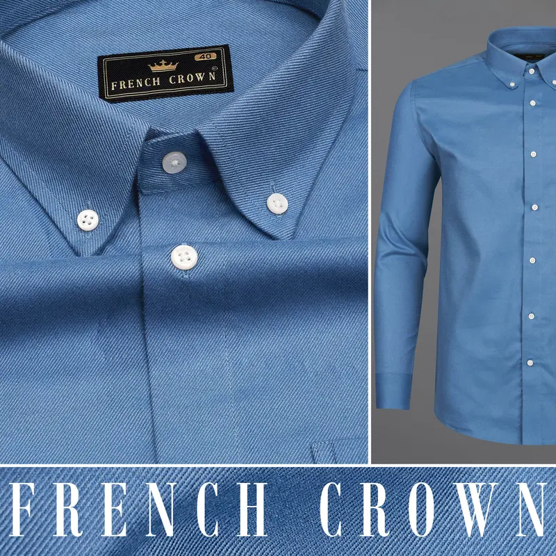 Waikawa Blue Twill Premium Cotton Shirt 9