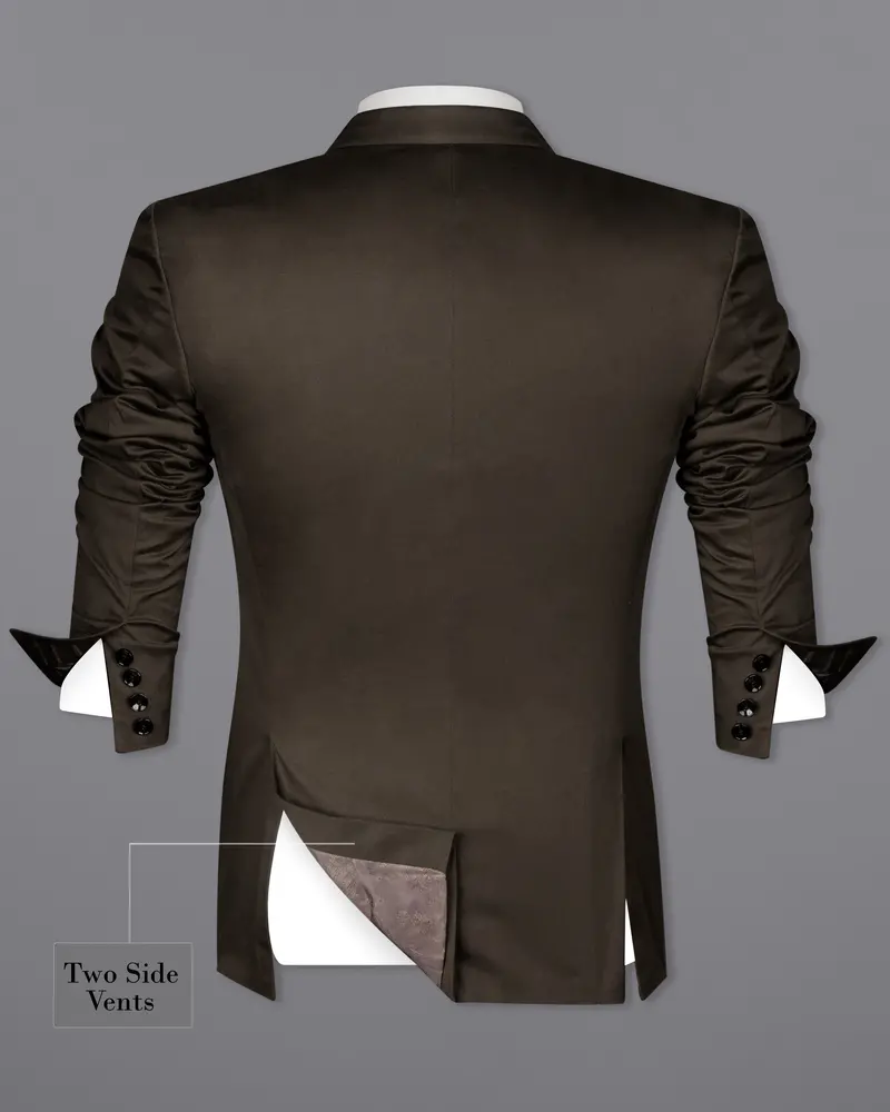 Walnut Brown Solid Stretchable Premium Cotton Traveler Blazer 8
