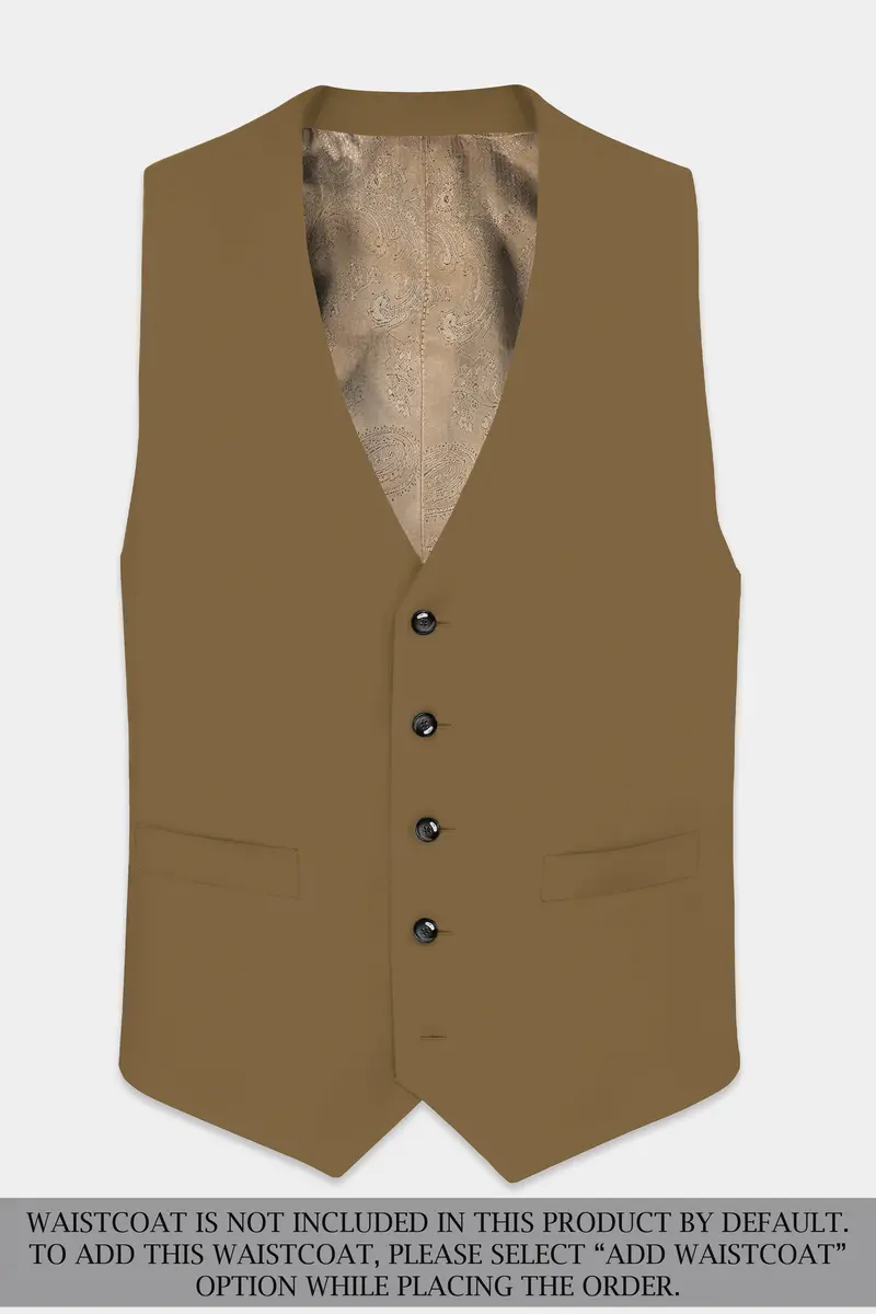Walnut Luxe-Arrowtown Brown Solid Cotton Single Breasted Suit 15