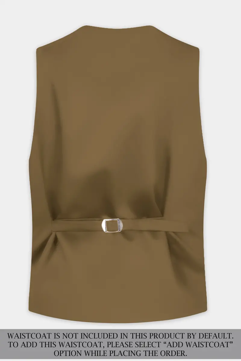 Walnut Luxe-Arrowtown Brown Solid Cotton Single Breasted Suit 16