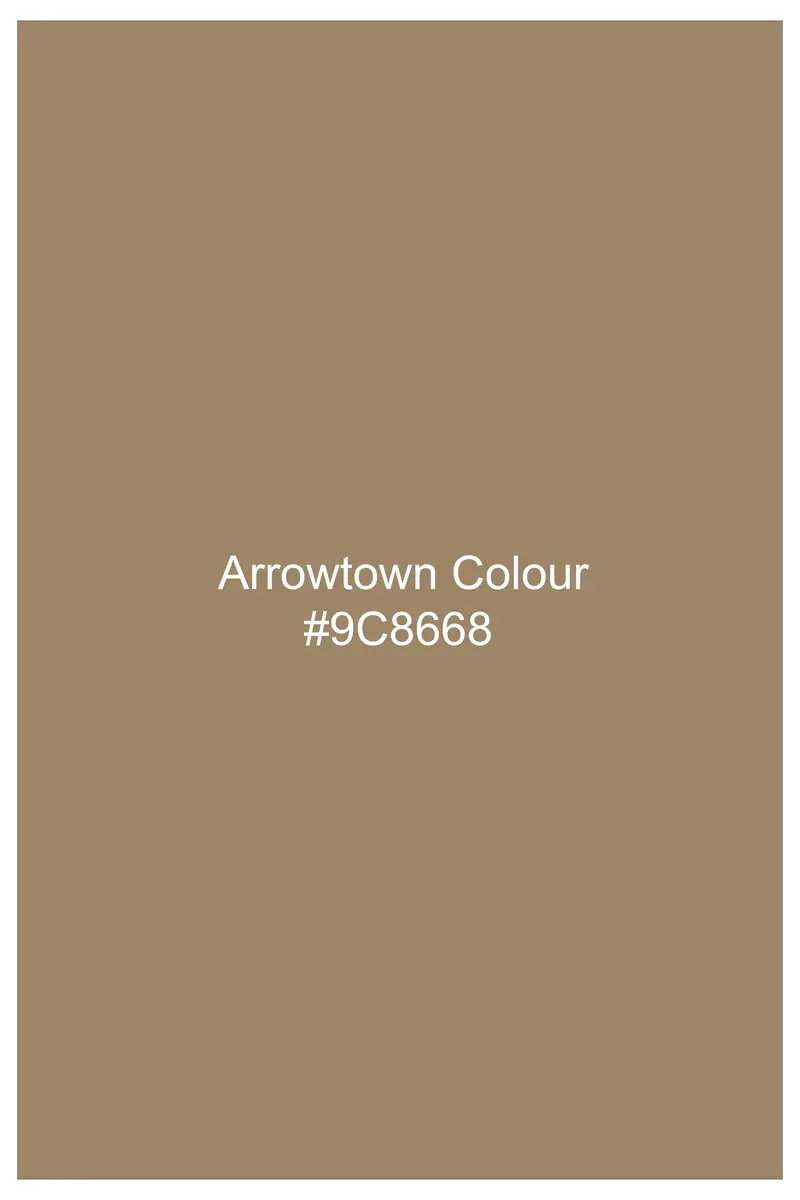 Walnut Luxe-Arrowtown Brown Solid Cotton Stretchable Waistband Pant 8