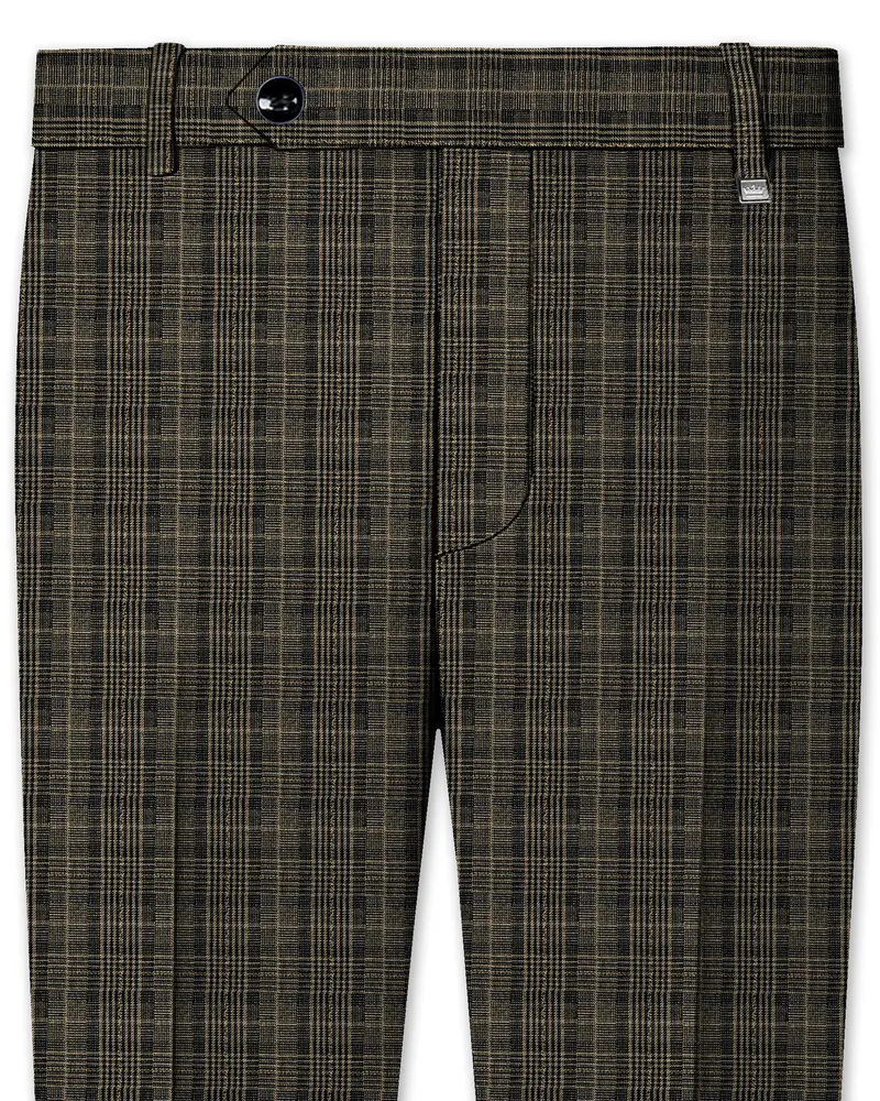 Walnut Plaid Formal Pant 1