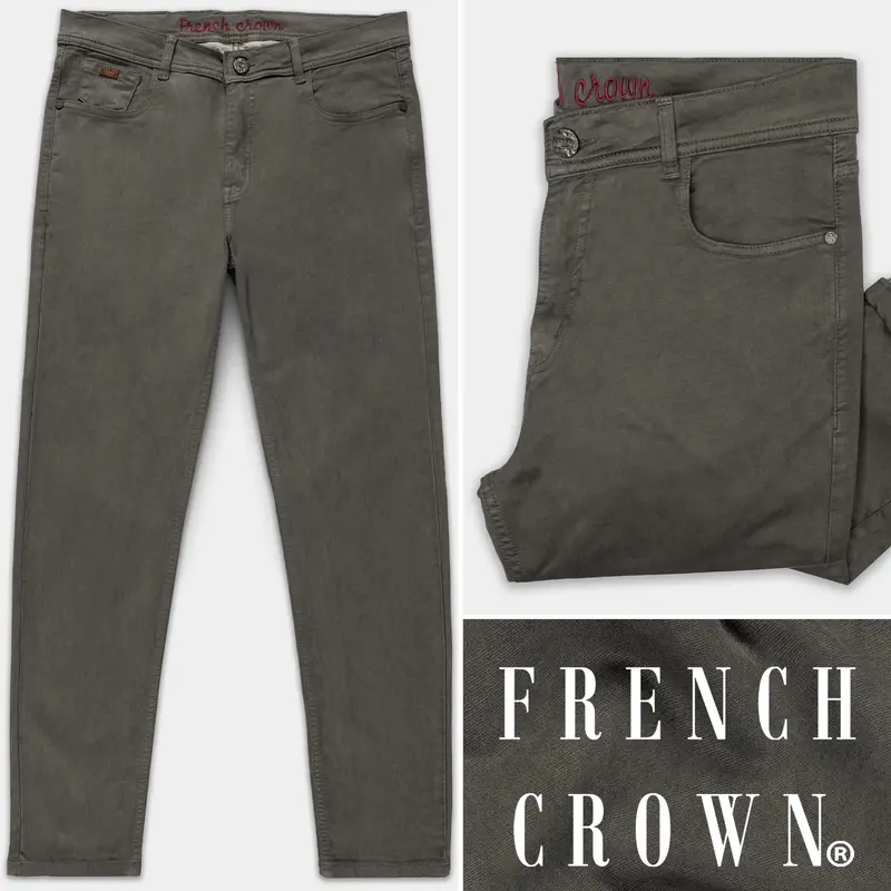 Wenge Gray Clean Look Stretchable Denim 1