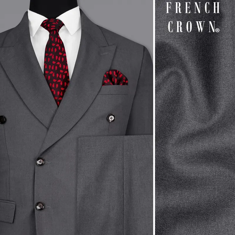 Wenge Gray Double Breasted Suit 1