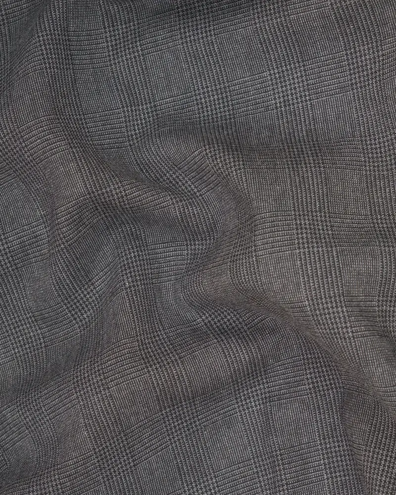 Wenge Gray Subtle Plaid Pant 3