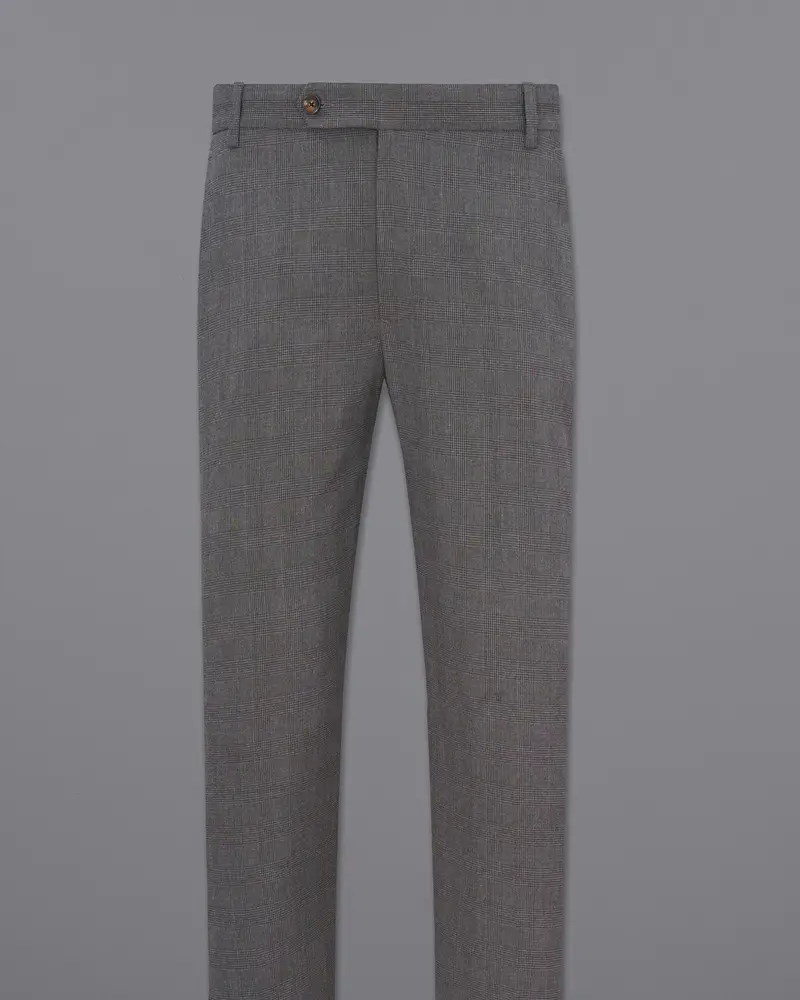 Wenge Gray Subtle Plaid Pant 4