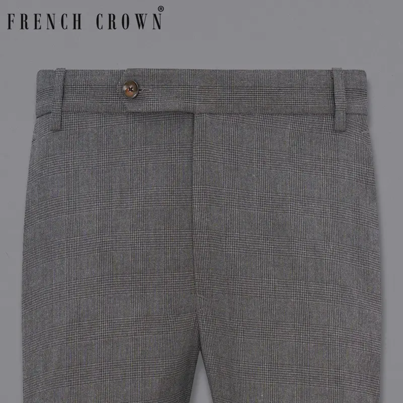 Wenge Gray Subtle Plaid Pant 6