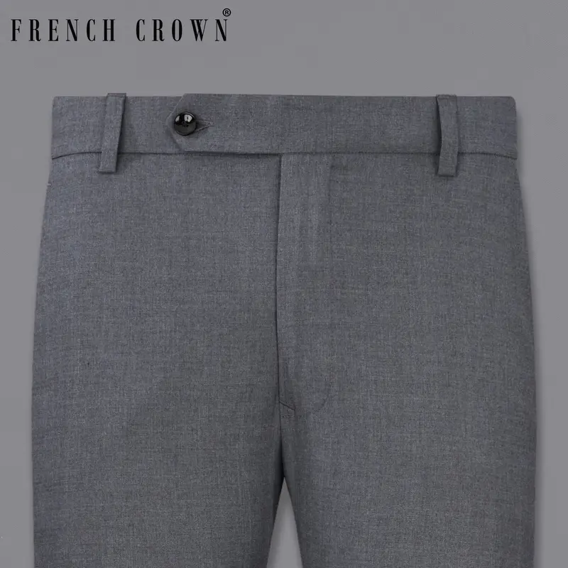 Wenge Gray Textured Pant 6
