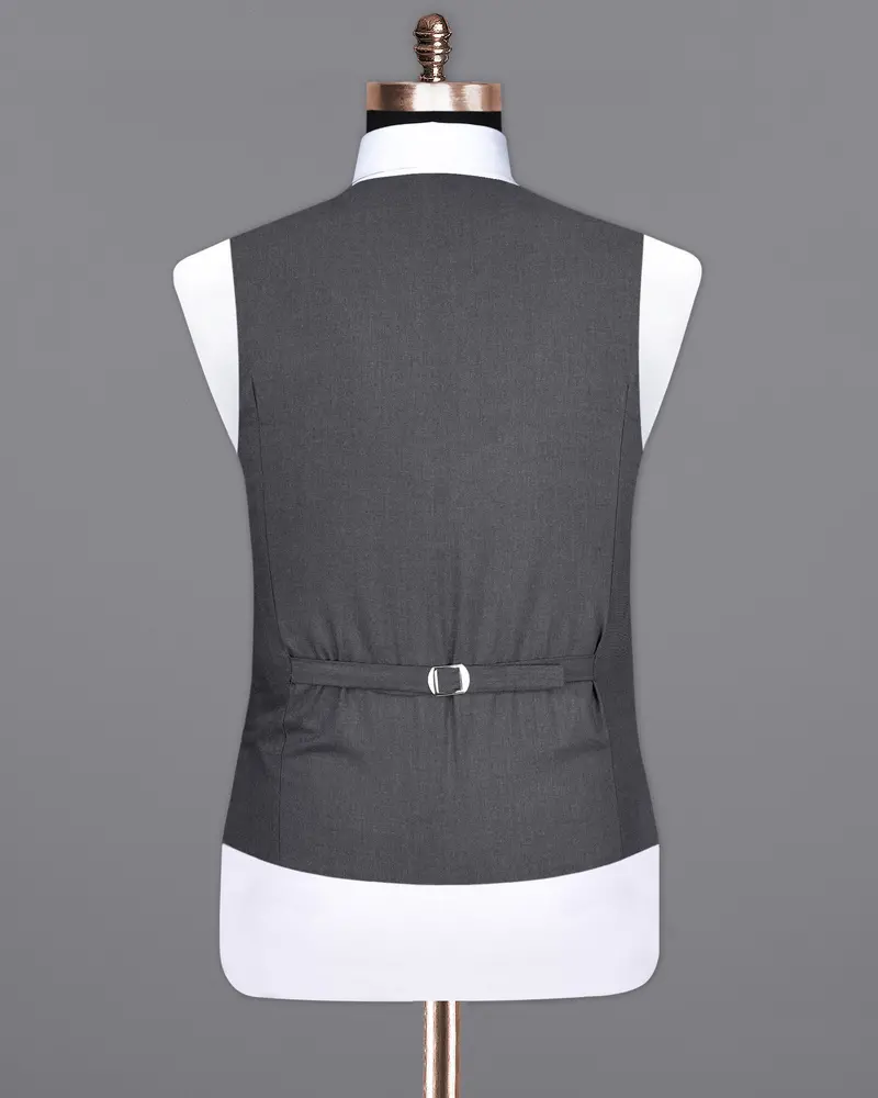 Wenge Gray Textured Waistcoat 6