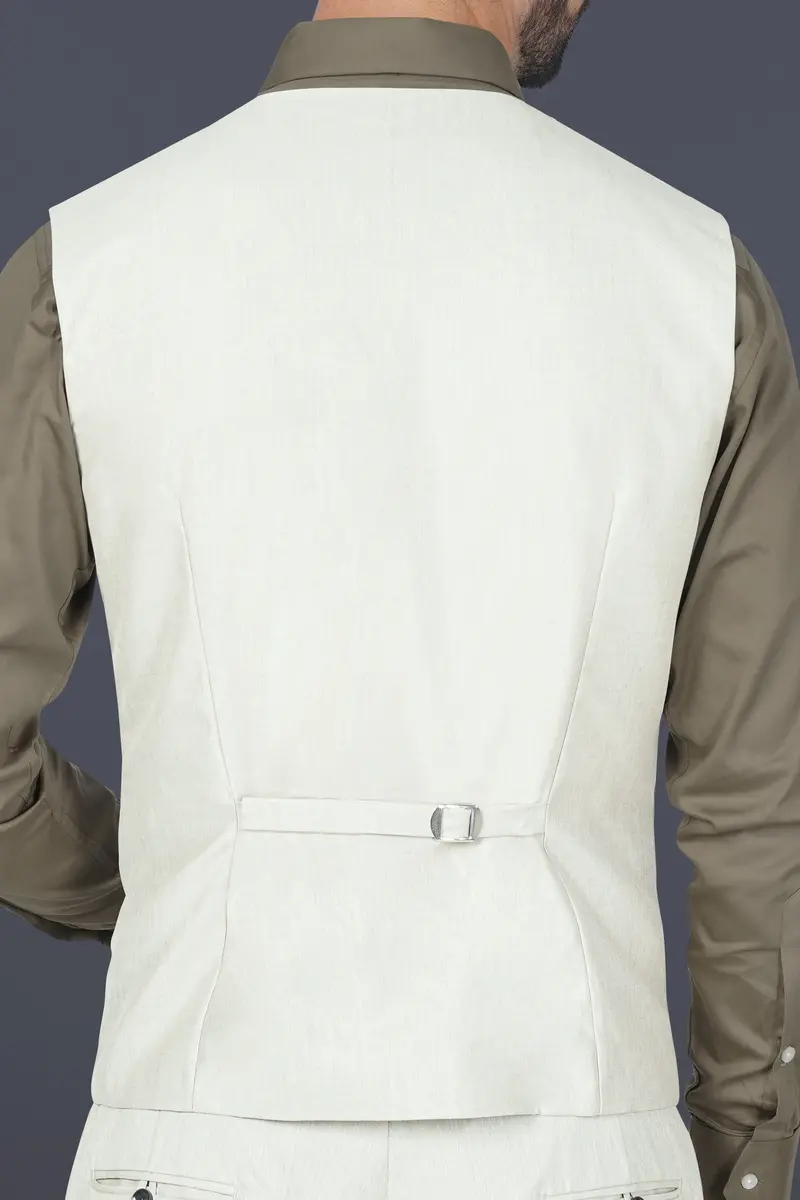 Westar Cream Wool Rich Waistcoat 5
