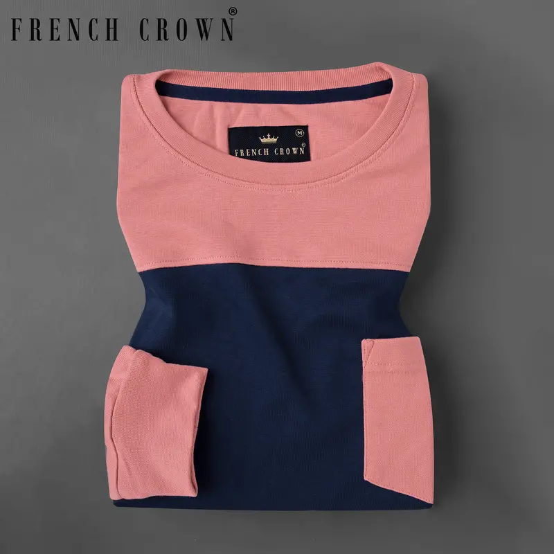 Wewak Pink Dobby Textured Pique Sweatshirt 1