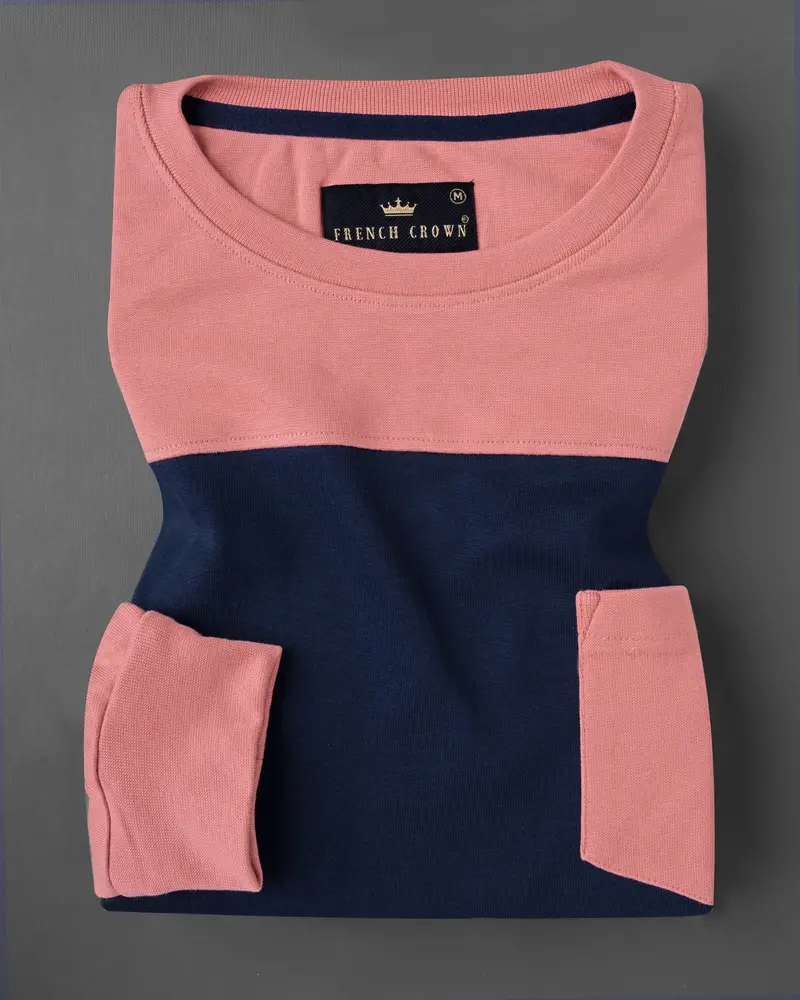 Wewak Pink Dobby Textured Pique Sweatshirt 2