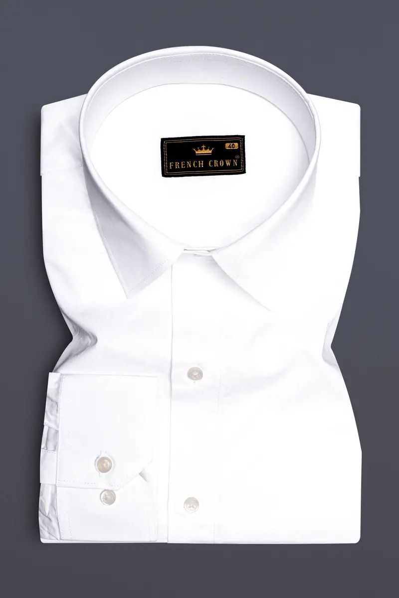 White And Cloud Burst Leaves Printed Premium Cotton Shirt 5