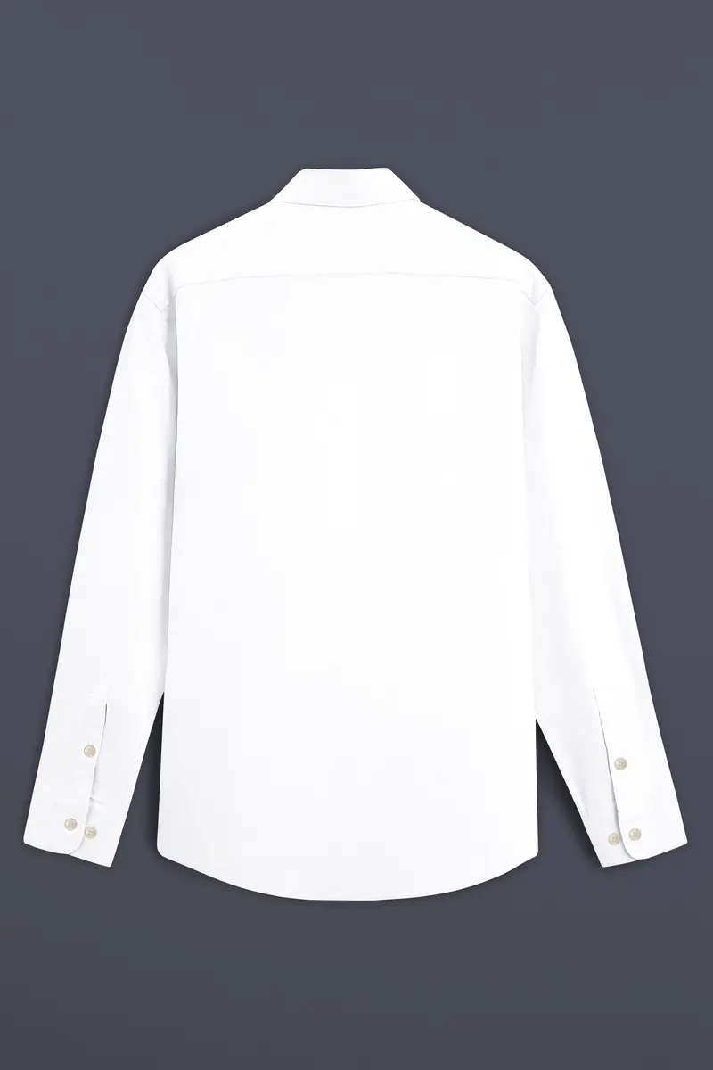 White And Cloud Burst Leaves Printed Premium Cotton Shirt 7