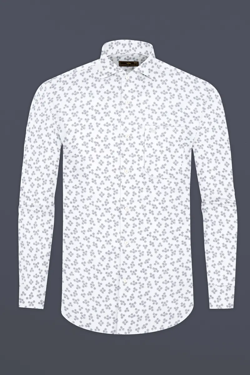 White And Kimberly Floral Super Soft Premium Cotton Shirt 4