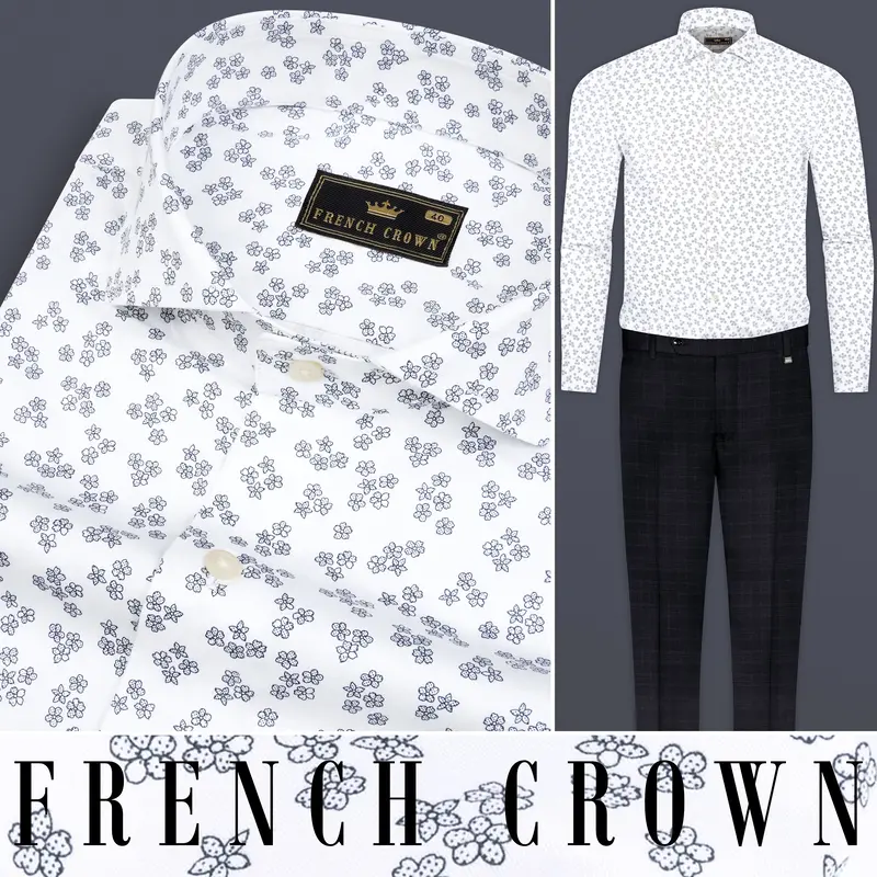 White And Kimberly Floral Super Soft Premium Cotton Shirt 9