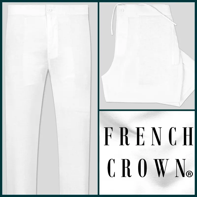 White Linen Lounge Pant 1