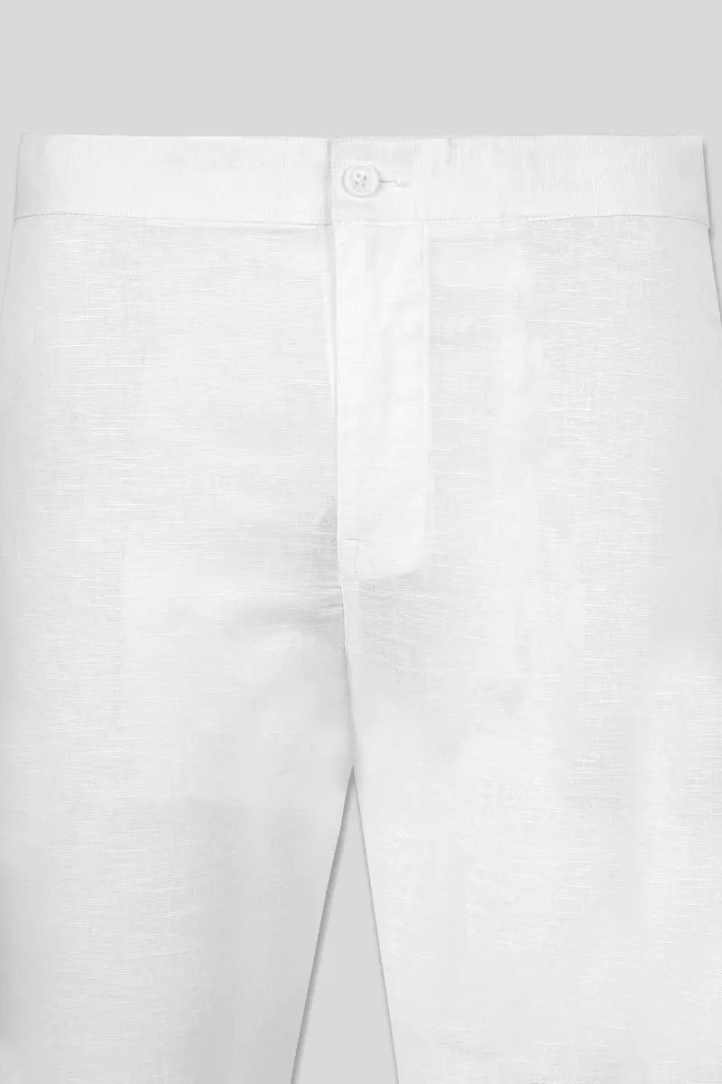 White Linen Lounge Pant 5