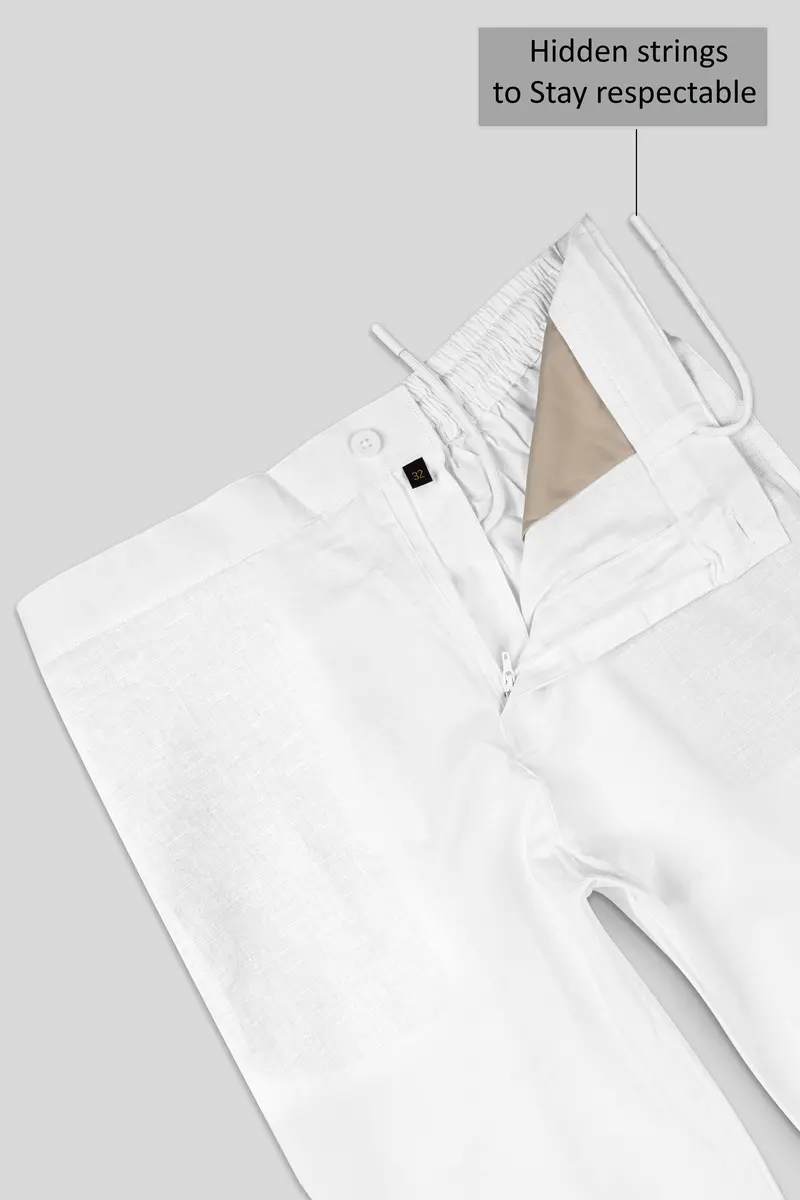 White Linen Lounge Pant 7