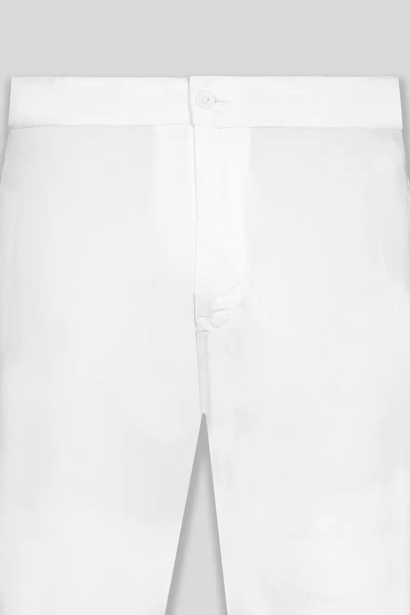 White Solid Lounge Pant 6