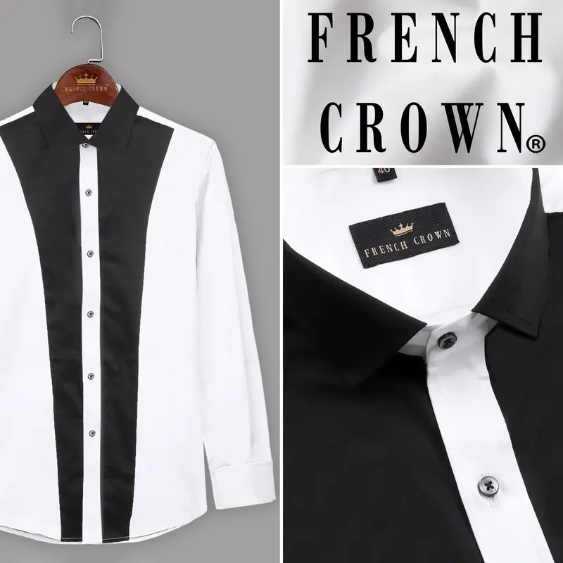 White Subtle Sheen Placket Patterned Super Soft Giza Cotton Shirt 11