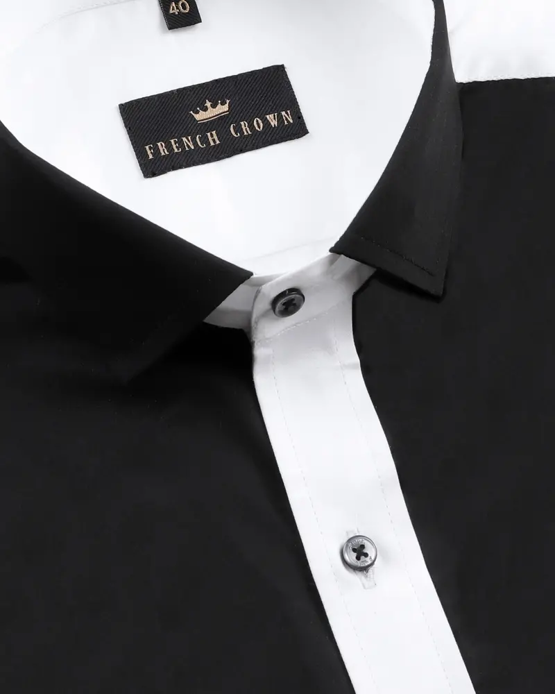 White Subtle Sheen Placket Patterned Super Soft Giza Cotton Shirt 4