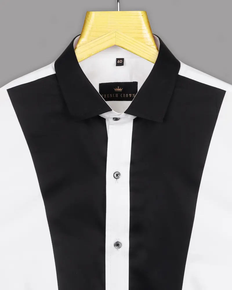 White Subtle Sheen Placket Patterned Super Soft Giza Cotton Shirt 5