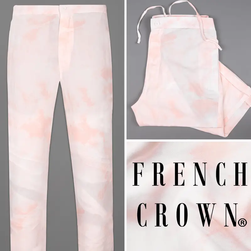 White With Peace Tie Dye Print Premium Tencel Lounge Pant 1